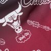 MITCHELL & NESS NBA DESTINATION LEISURE BUTTON UP SHIRT Chicago Bulls Red L