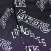 MITCHELL & NESS NBA DESTINATION LEISURE BUTTON UP SHIRT Los Angeles Lakers Purple XXL