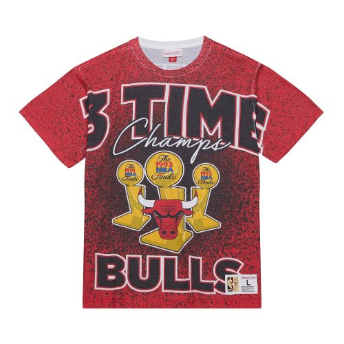 MITCHELL & NESS CHICAGO BULLS NBA CHAMP CITY SUBLIMATED SS TEE MULTI/WHITE 3XL