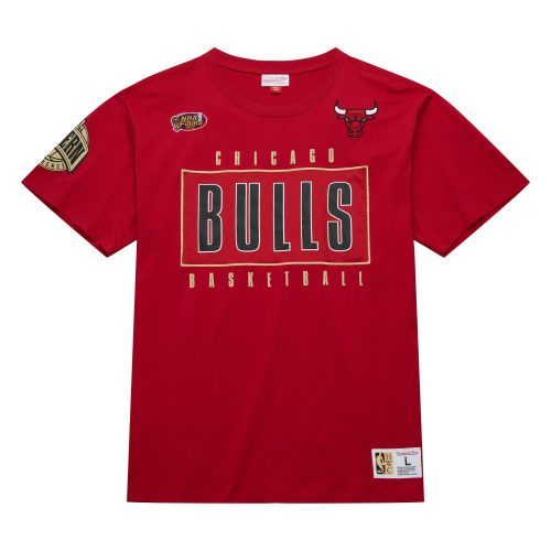 MITCHELL & NESS NBA TEAM OG 2.0 PREMIUM SS TEE VINTAGE LOGO CHICAGO BULLS SCARLET M