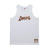 MITCHELL & NESS NBA DESTINATION LEISURE FASHION TANK Los Angeles Lakers White L