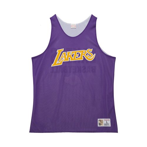 Mitchell & Ness NBA Reversible Mesh Practice Tank Vintage Logo Los Angeles Lakers Multi-Purple M