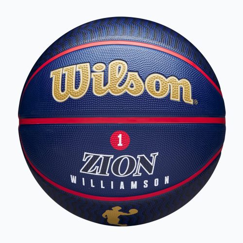 WILSON NBA PLAYER ICON OUTDOOR BSKT ZION NAVY/GOLD